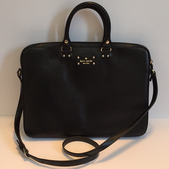 kate spade Handbags - Kate Spade Black Leather Laptop Bag
